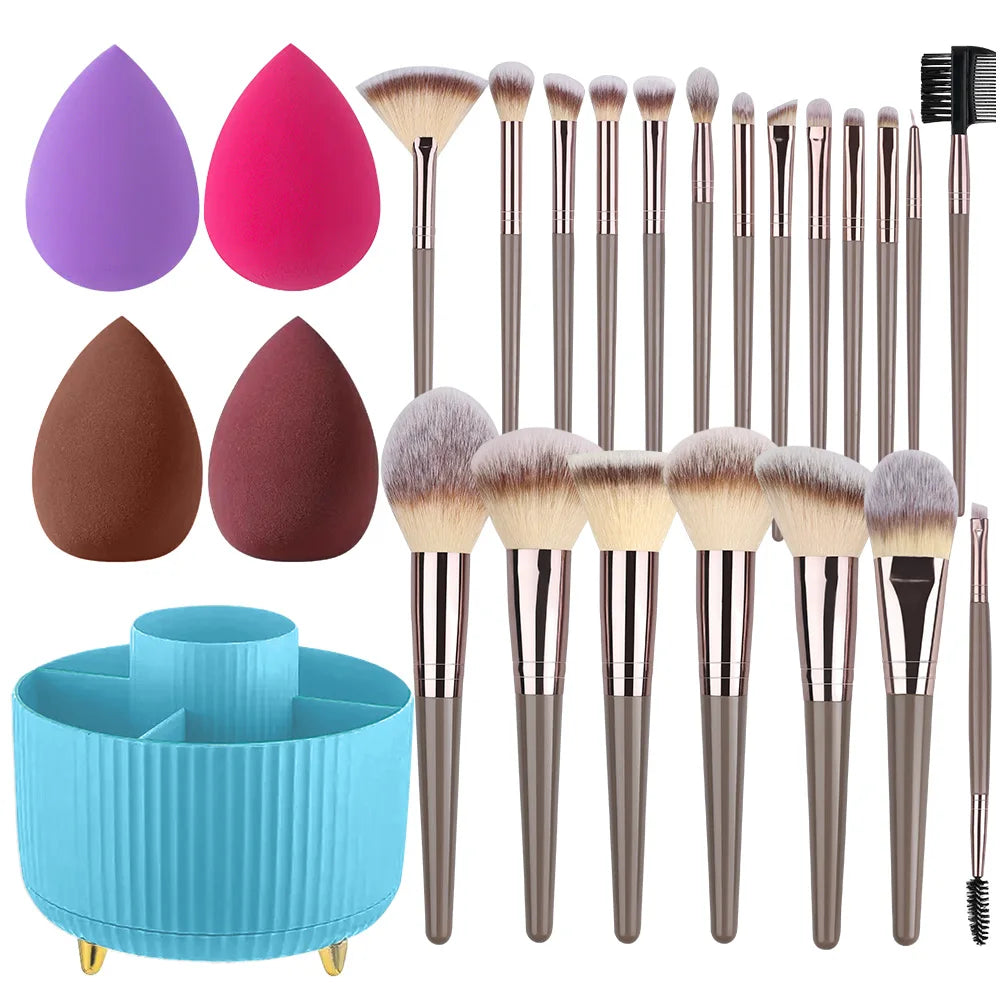 NEW 1-20PCS Makeup Brushes Set Foundation Blush Powder Concealers Eyeshadow Soft And Fluffy Female Cosmetic Beauty Tools storage