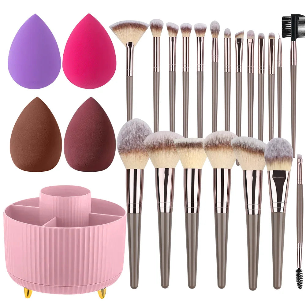 NEW 1-20PCS Makeup Brushes Set Foundation Blush Powder Concealers Eyeshadow Soft And Fluffy Female Cosmetic Beauty Tools storage