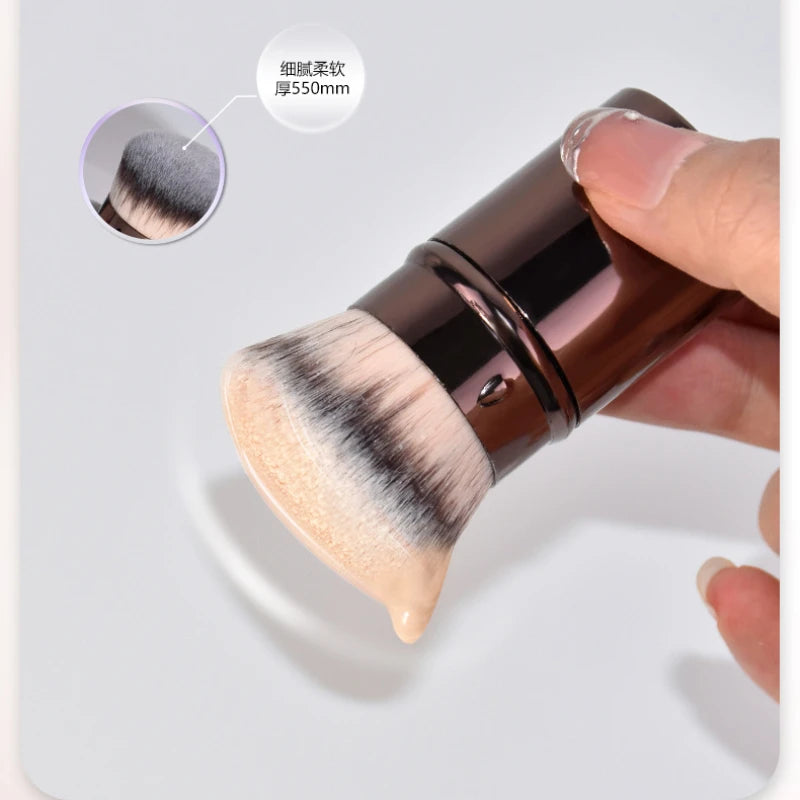 1pcs Retractable Blush Brush Foundation Brush Soft Fluffy Powder Contour Makeup Brushes Portable Makeup Tools