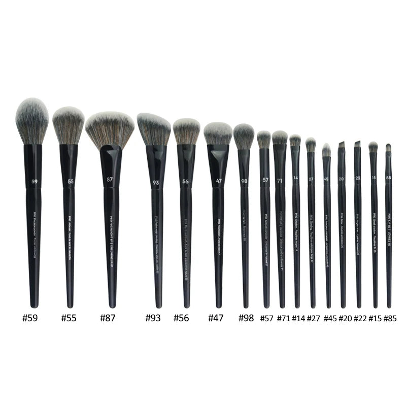 5/16/26pcs/set Black Powder Makeup Brushes Angled Sculpting Foundation Face essential cosmetic tools Eyeshadow Eye Make Up Brush
