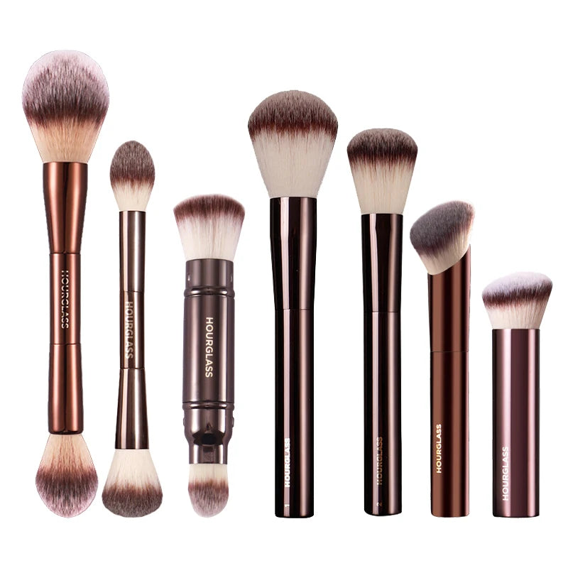1pc Hourglass Pro Foundation Makeup brushes Powder contour Blusher Make up brush metal handle Highlight Bronzer high end No box