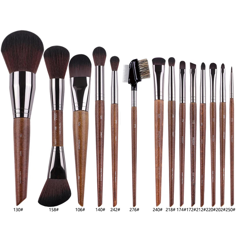 2pc/35pcs MF Natural wood Soft Makeup Brushes Powder Foundation Concealer Make Up Brush Blush Synthetic hair Shadow tools
