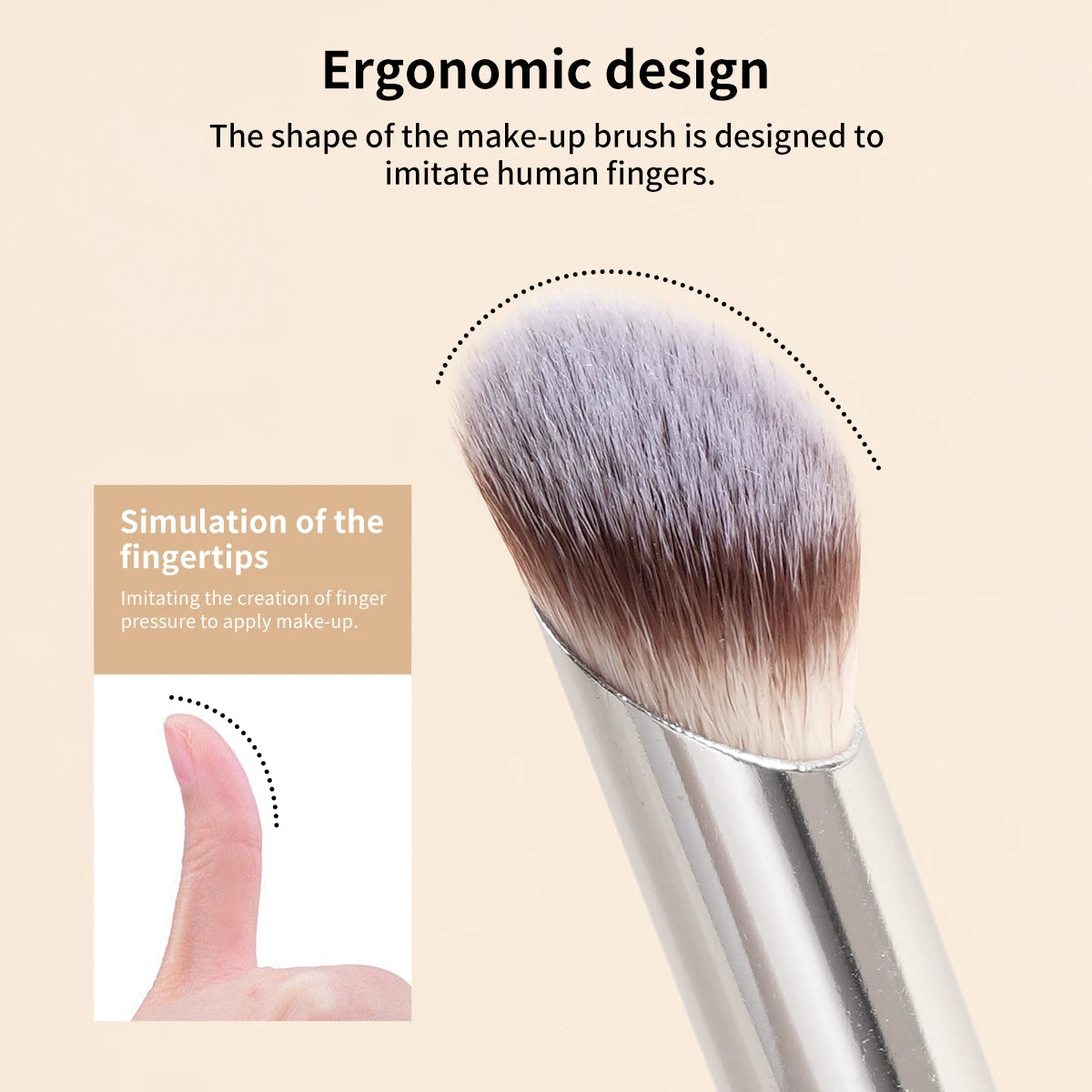 3Pcs Angled Foundation Brush Concealer Brush Under Eye Nose Contour Brush Kabuki Makeup Brush for Beauty Makeup Liquid Cream