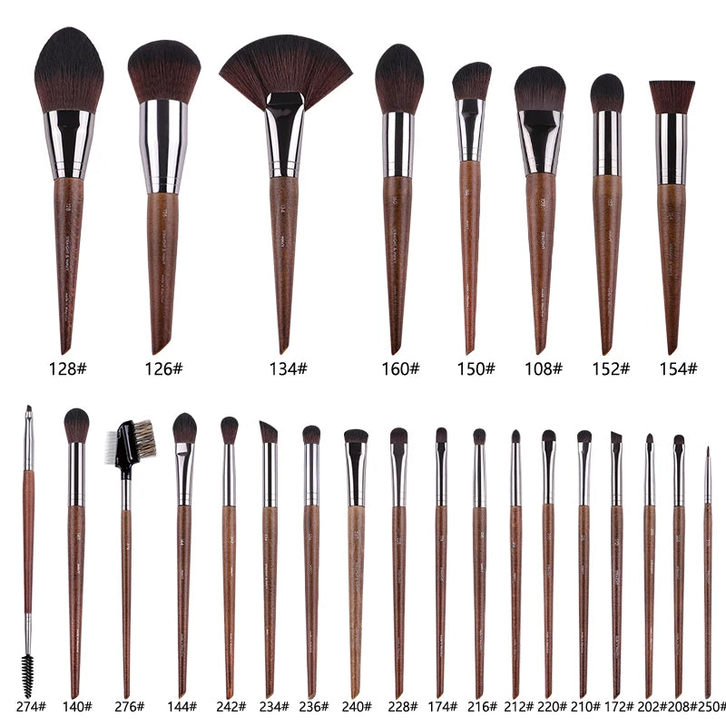 2pc/35pcs MF Natural wood Soft Makeup Brushes Powder Foundation Concealer Make Up Brush Blush Synthetic hair Shadow tools