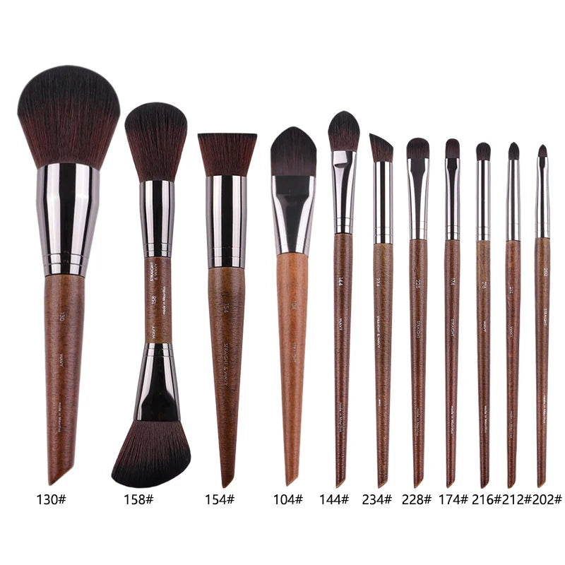 2pc/35pcs MF Natural wood Soft Makeup Brushes Powder Foundation Concealer Make Up Brush Blush Synthetic hair Shadow tools