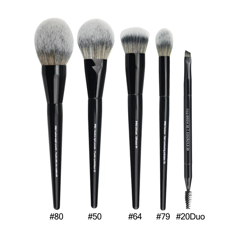 5/16/26pcs/set Black Powder Makeup Brushes Angled Sculpting Foundation Face essential cosmetic tools Eyeshadow Eye Make Up Brush