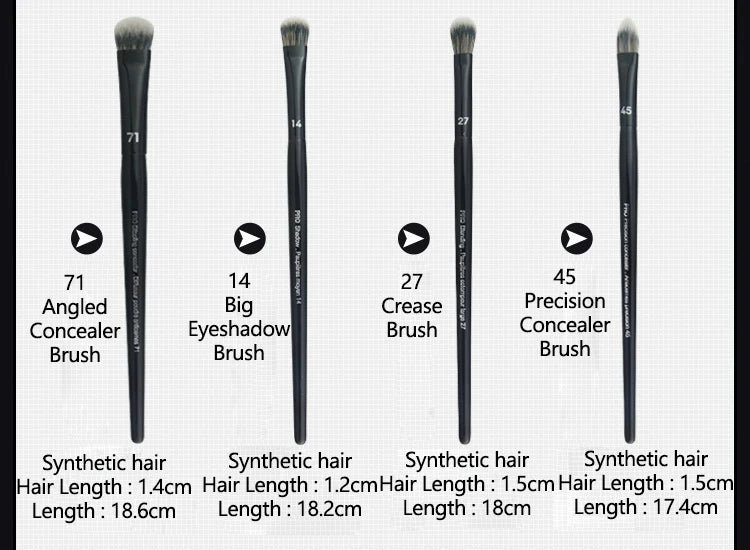 5/16/26pcs/set Black Powder Makeup Brushes Angled Sculpting Foundation Face essential cosmetic tools Eyeshadow Eye Make Up Brush