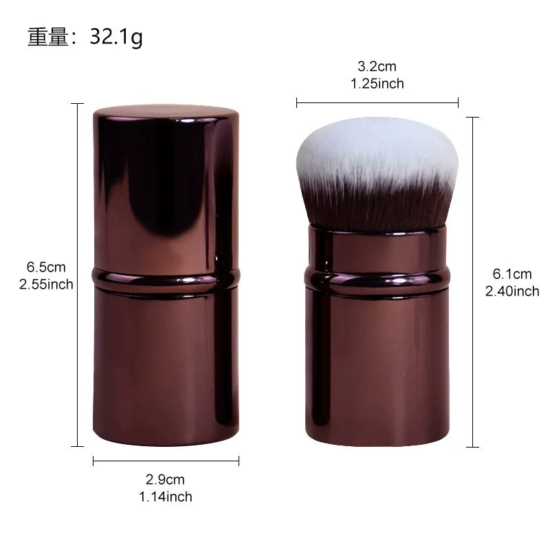 1pcs Retractable Blush Brush Foundation Brush Soft Fluffy Powder Contour Makeup Brushes Portable Makeup Tools