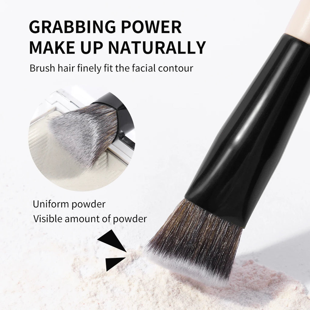 MAANGE Makeup Brush Triangle Top Brush Details for Highligh Conceal Cosmetics Blending Brush Soft Bristle for Travel Gift