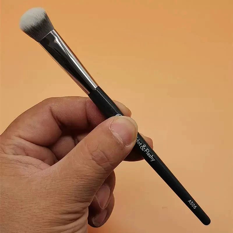 1pc 101 Contoured Foundation Makeup brushes Angled Liquid Base Concealer Make up brushes Red wood handle cosmetic tools 506